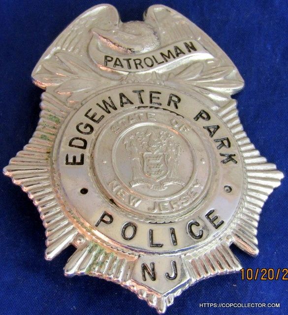 Edgewater Park New Jersey Police Patrolman Badge